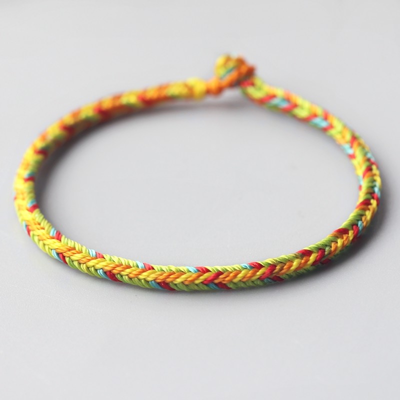 采夏端午节五彩绳七彩线长命缕手工定制手链脚链女儿手绳编织包邮