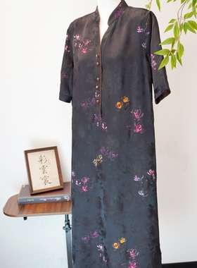 彩云裳—高端秋季新款妈妈风新中式复古女装大气连衣裙女58079