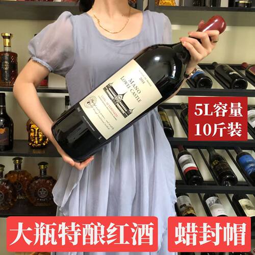 法国进口蜡封帽法式红酒5L