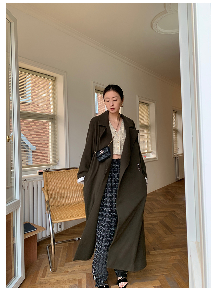 ABOW秋冬轻盈自在100%咖色大衣