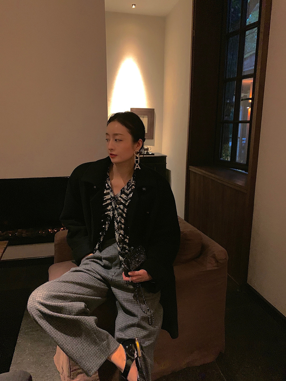 A Bow 2021 |  90s巅峰之作私服 香家复古圆肩双排扣 羊绒长大衣