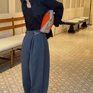 Bow 极简锥形西裤 2025 法式 可调节 「新春」100棉定制真皮花纱