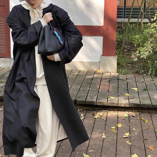 ABow2024H廓形风衣式羊毛大衣