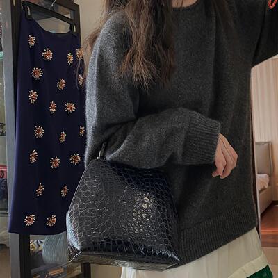 ABow2024圆领宽松毛衫套装