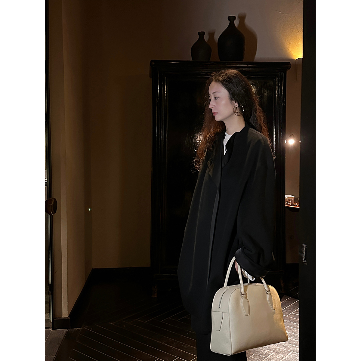 ABow2025双排暗门襟羊绒羊毛大衣