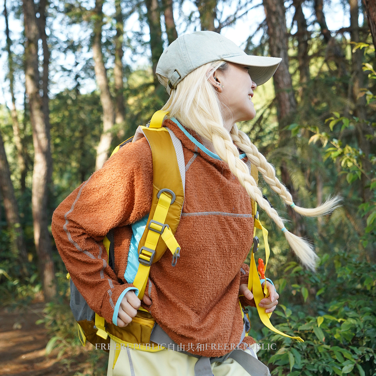 户外运动徒步登山速干衣抓绒长袖