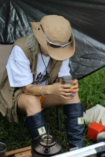 《自然复兴》户外防晒登山路亚风速干透气日系复古抽绳渔夫帽夏