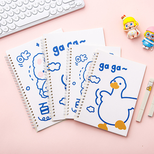 卡通活页A5双面离型纸本B5手账胶带贴纸素材收纳图鉴本加厚离形本
