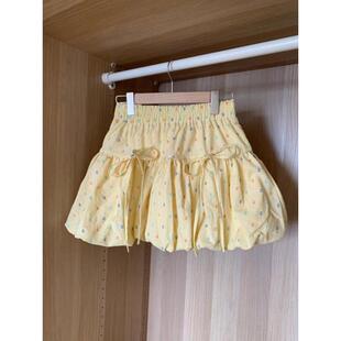 特大码300斤多巴胺减龄波点花苞短裤裙夏季蝴蝶结甜美a字半身裙子