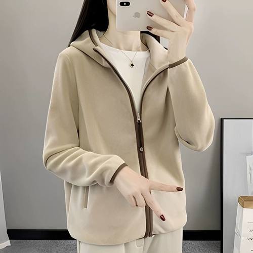 特大码300斤摇粒绒连帽卫衣男女秋冬款宽松加绒保暖休闲运动外套