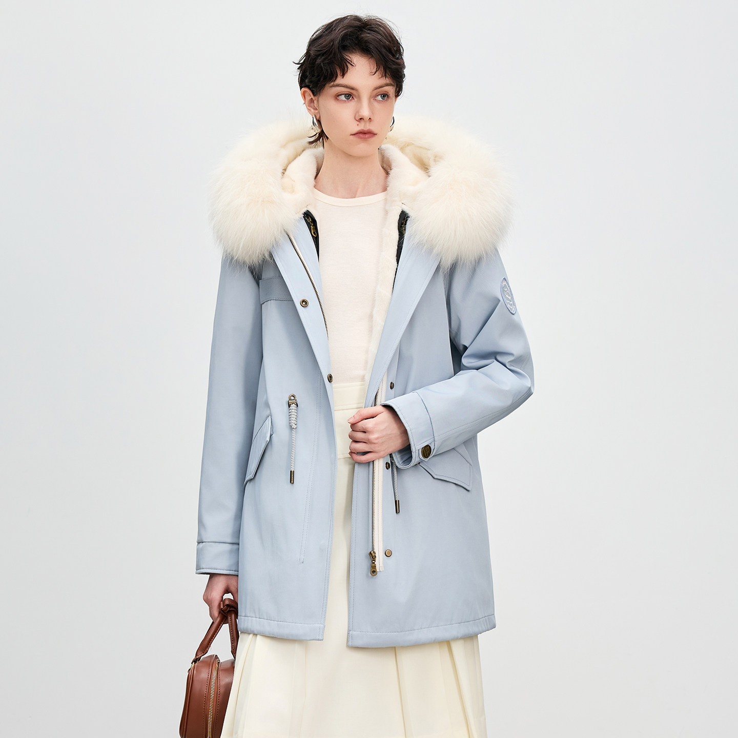 2026冬新款派克服女水貂毛内胆皮草外套可脱卸年轻款保暖皮毛一体