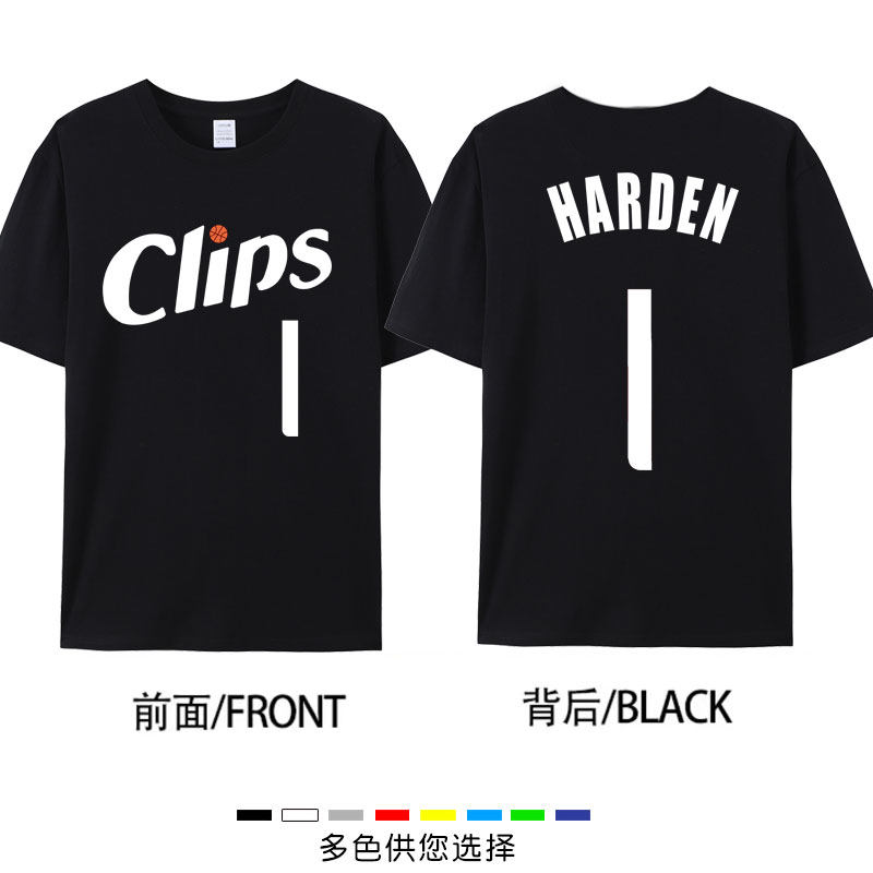 快船队哈登乔治伦纳德T恤