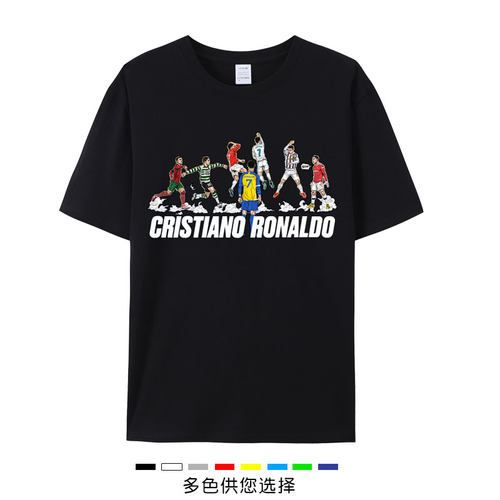 C罗生涯短袖T恤利雅得胜利CR7