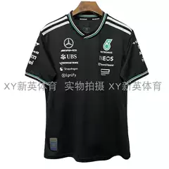 F1 Mercedes Benz 2025梅赛德斯奔驰赛车T恤车队休闲圆领黑色短袖