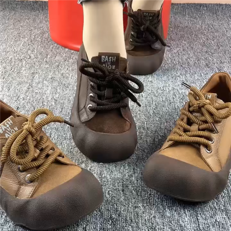 厚底大头鞋平底休闲板鞋