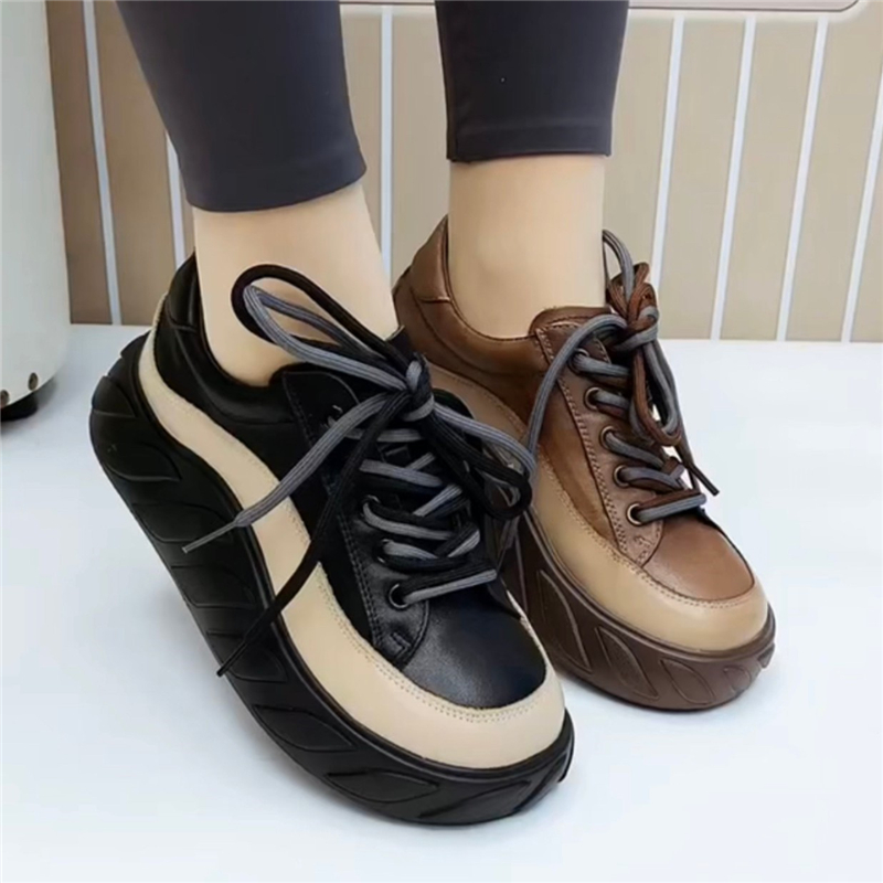 真皮单鞋复古轻便休闲鞋