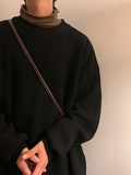 M869-P55潮流学生纯色针织衫港风百搭圆领毛衣男ins宽松线衣外套，男装针织衫/毛衣，电商D310（原电商305）