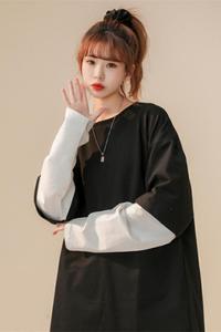 8521-P40圓領衛(wèi)衣男春秋新薄款港風ins潮流百搭青少年寬松潮牌圖片