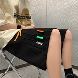 现货51020-P38复古抽绳休闲短裤女港风高级感宽松直筒运，男装休闲裤，电商D310（原电商305）