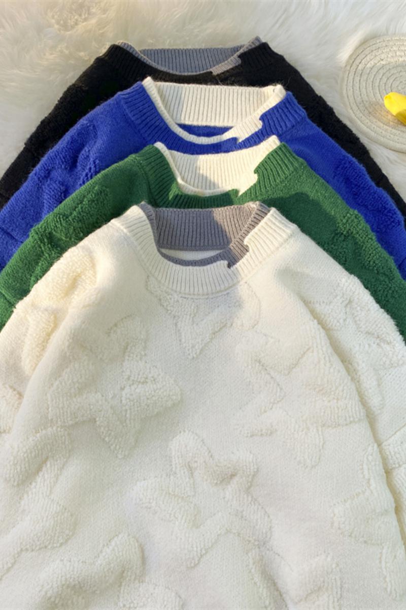68272-P70美式高街星星字母圆领毛衣男女潮牌宽松慵懒针织衫,男装针织衫/毛衣,电商D310（原电商305）