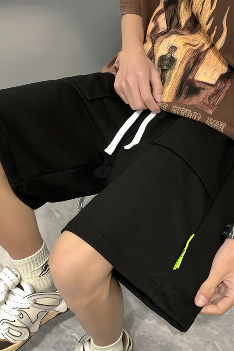 52227-P39裤子男夏季港风潮牌休闲宽松百搭五分中裤运动短,男装休闲裤,电商D310（原电商305）
