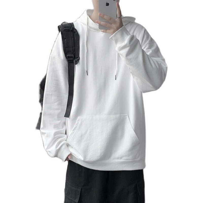 8552-P40卫衣男情侣款宽松百搭撞色连帽长袖T恤港风休闲潮牌,男装卫衣,电商D310（原电商305）