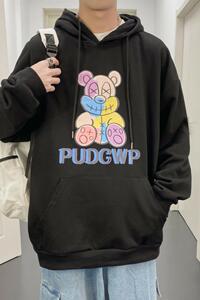 8553-P50卫衣男宽松潮流百搭纯棉高品质秋季时尚港风日系连帽图片