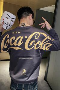81206-P55社会人卫衣男潮牌修身圆领秋冬网红长袖衣服图片