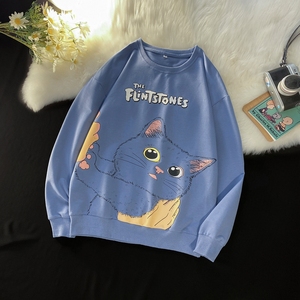 2148-P30長袖t恤男韓版套頭圓領衛(wèi)衣男女情侶寬松新款休閑圖片