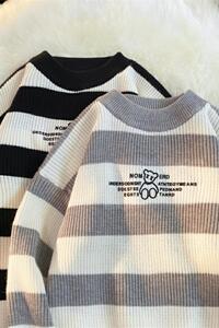 M852-P55圆领潮牌毛衣男士冬款内搭慵懒高级感男生外套,男生窄胯穿搭图片