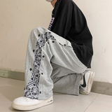 现货DK712-P50排扣卫裤男港风潮牌宽松学生韩版bf风拼接，男装休闲裤，电商D310（原电商305）