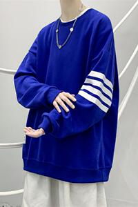 中性风81514-P55卫衣男春季大码宽松衣服男装ins潮流圆领外套春秋图片