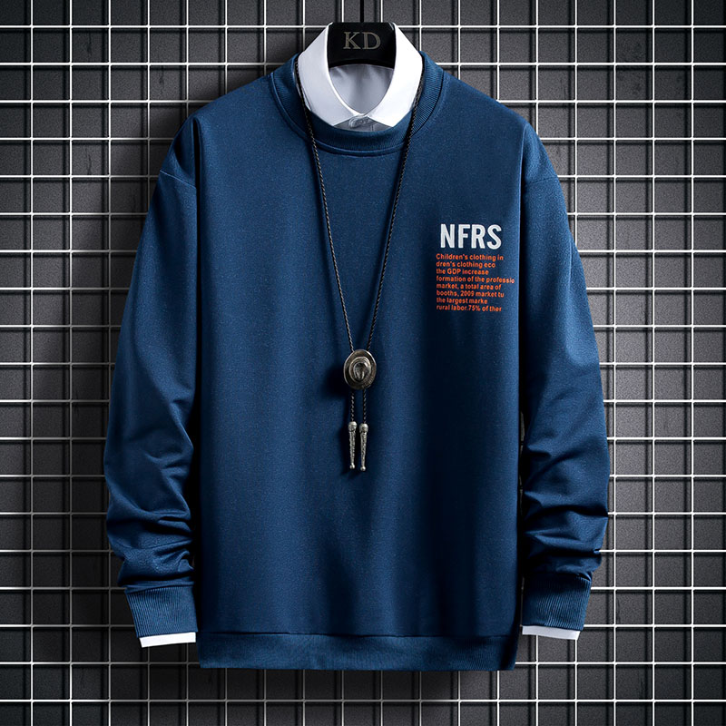 Mesh sweater men's new spring and autumn loose Fashion Brand Fashion Top Long Sleeve autumn wear