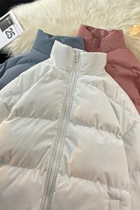 62218-特P60双面穿情侣棉衣女冬季加厚立领棉服韩版宽松大码潮