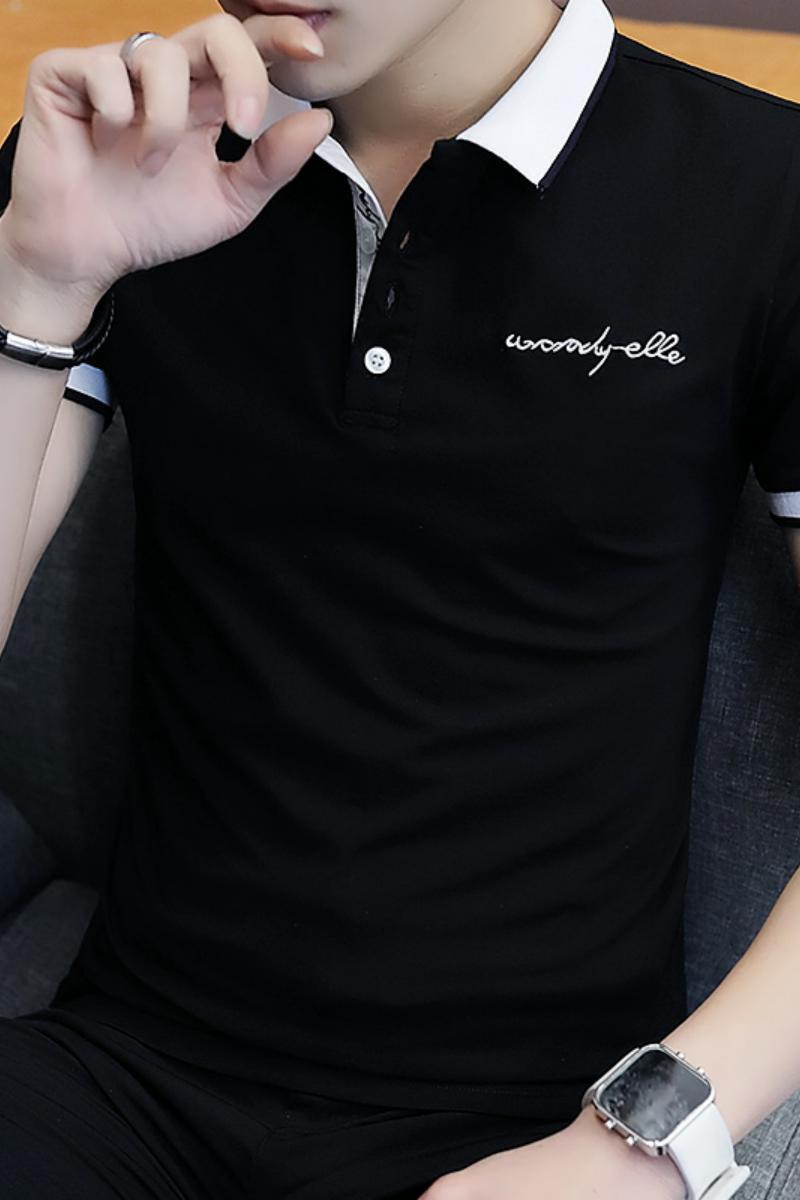 8712夏季男士短袖t恤纯棉翻领休闲男装有领潮流polo衫,男装T恤,电商D310（原电商305）