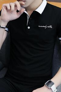 8712夏季男士短袖t恤纯棉翻领休闲男装有领潮流polo衫图片