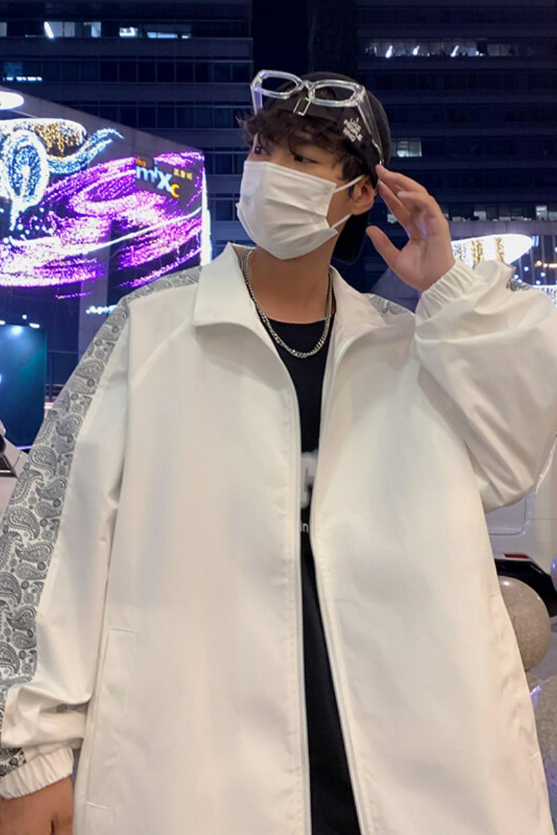 JK655-P65美式潮牌外套男春季ins港风拼接棒球服夹克宽松潮流大码,男装夹克,电商D310（原电商305）