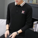 6630长袖t恤男2021春秋新款纯色春装上衣男士打底POLO衫，男装卫衣，电商D310（原电商305）