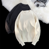 M869-P55毛衣男外套秋冬港风情侣ins纯色宽松慵懒圆领针织衫，男装针织衫/毛衣，电商D310（原电商305）