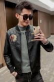 JK035-P110男士春秋皮衣外套韩版潮流休闲帅气机车服精神小伙男，男装皮衣，电商D310（原电商305）