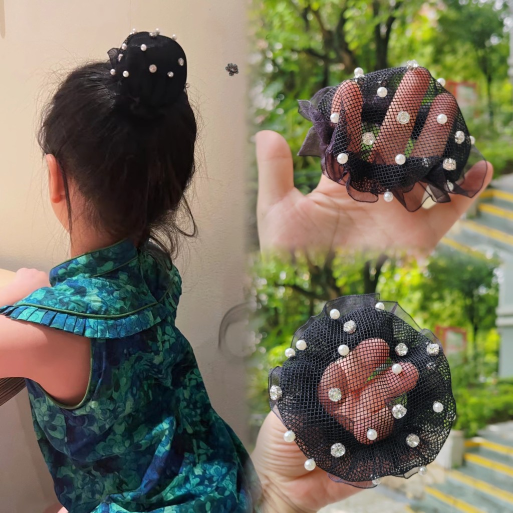 珍珠网兜盘发器新款发网女