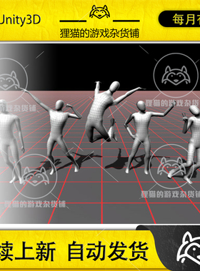 Unity Gestures MoCap Collection 1.1 59个动补各姿势动画包