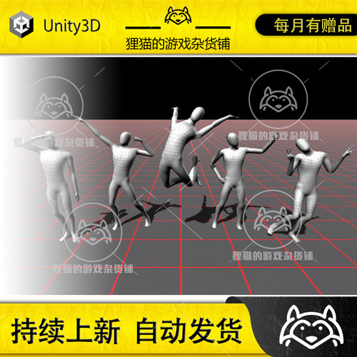 Unity Gestures MoCap Collection 1.1 59个动补各姿势动画包