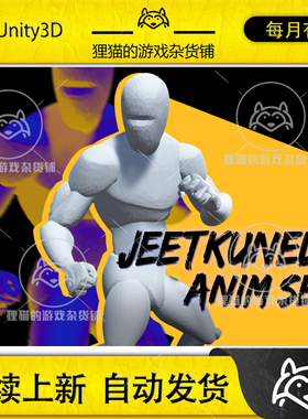 Unity JeetKuneDo animset 1.3 截拳道功夫拳击格斗动画动作
