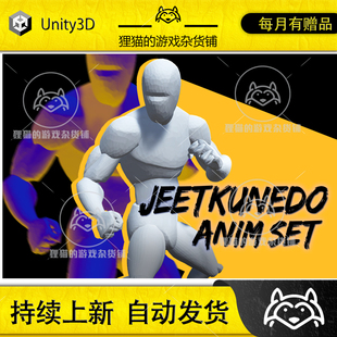 Unity JeetKuneDo animset 1.3 截拳道功夫拳击格斗动画动作