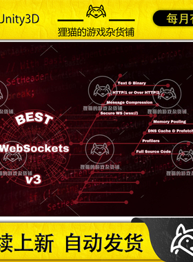 Unity Best WebSockets 3.0.8  实时数据网络通信工具插件