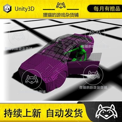 Unity Car Interaction Animaions 1.54 汽车交互动作动画包