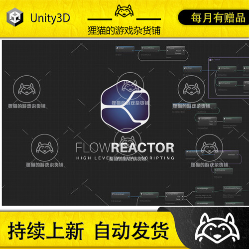Unity FlowReactor High level visual scripting 2.0.4