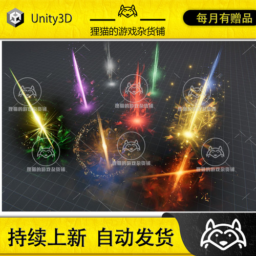 Unity Realistic ARPG Pickups Auras and Buffs VFX 1.0拾取特效