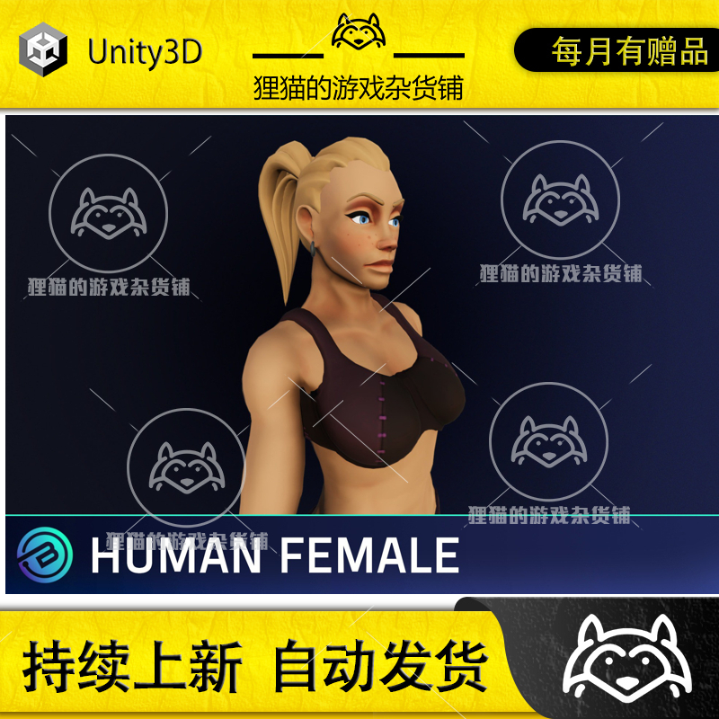 Unity Stylized Female Human RPG Character 3.0女性角色模型